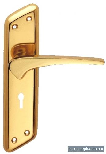 Neptune Lever Lock Polished Brass